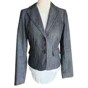 Ann Taylor Loft Charcoal Gray Career Blazer Dress Jacket Women's 4